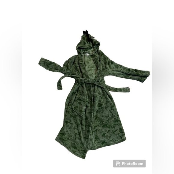 Boys Arizona Jean Green Camo Dino Robe Size 8 - Picture 1 of 5